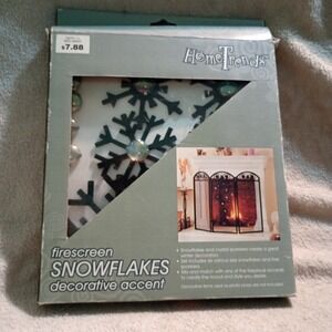 HomeTrends Firescreen Snowflakes Decorative Accent Set 11pc Winter Holiday Decor
